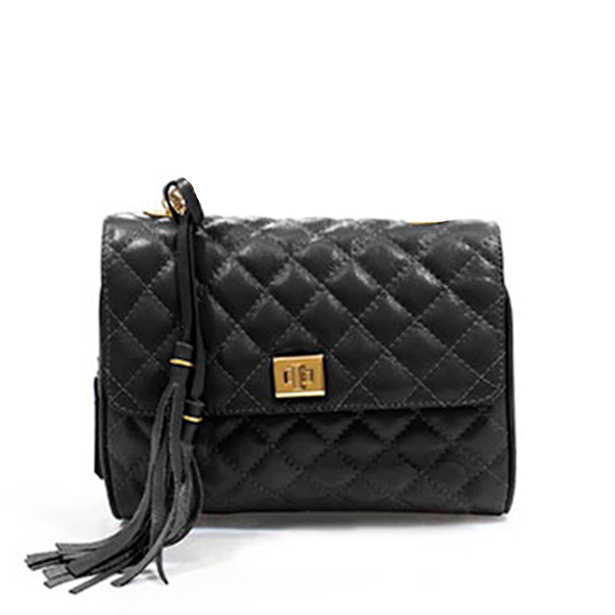 Bolsa Tiracolo Em Matelassê Preta