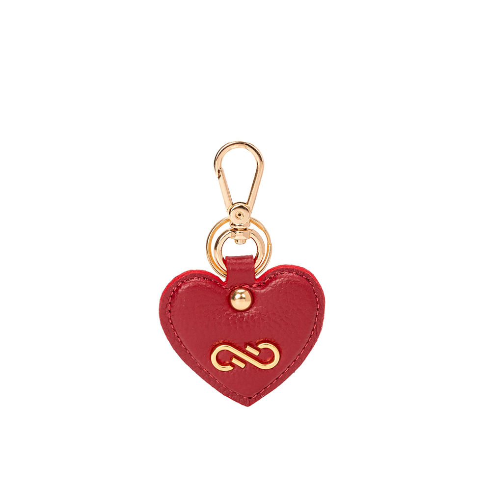Chaveiro em Couro Love Vermelho