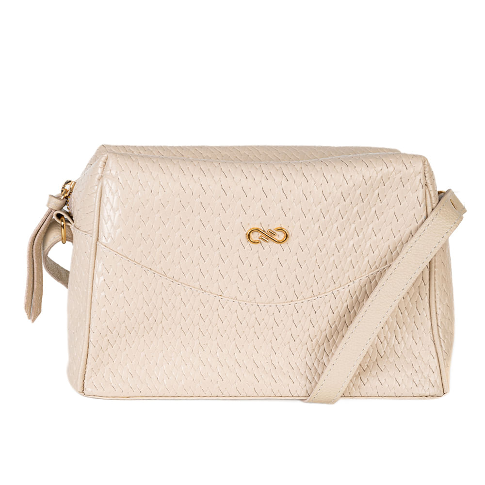 Bolsa Transversal Cleo Tresse Off White