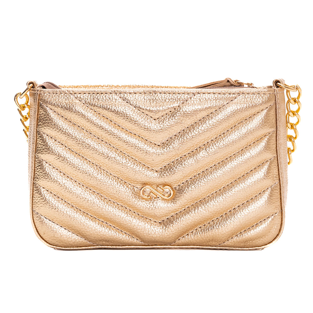 Bolsa Tiracolo Ouro Leila