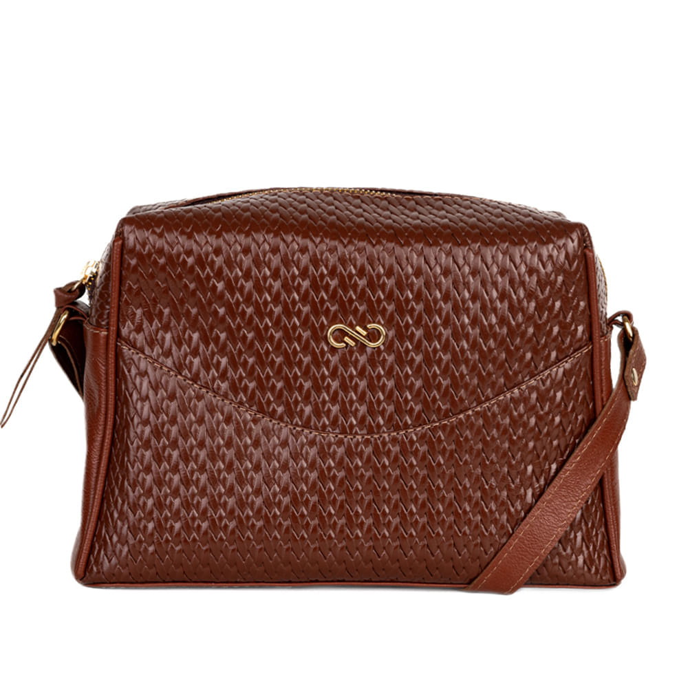 Bolsa Transversal Cleo Tresse Mocha